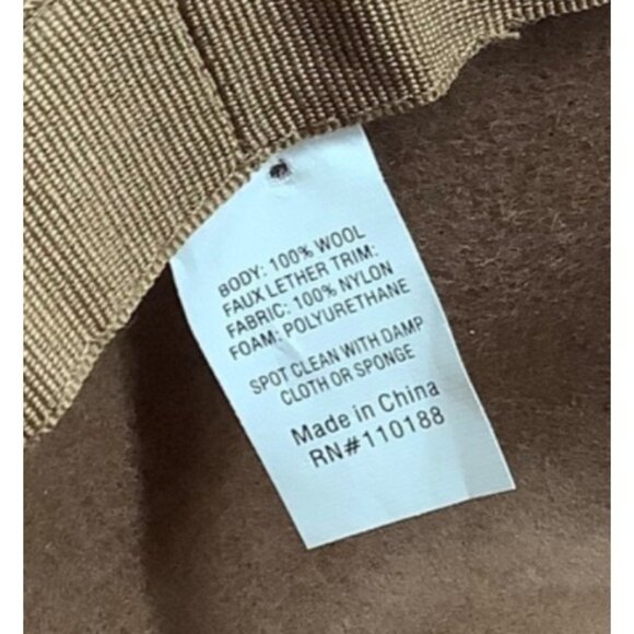 Riviera Trading Brown Wool Fedora Hat Faux Leather Braided Band Trim Adult - Picture 3 of 6